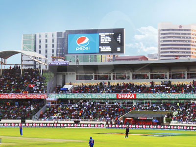 佳恒全彩LED顯示屏落戶(hù)孟加拉板球世界杯